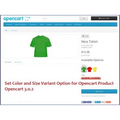 Зміна фото при виборі опції - Opencart 3.x [OCMOD]