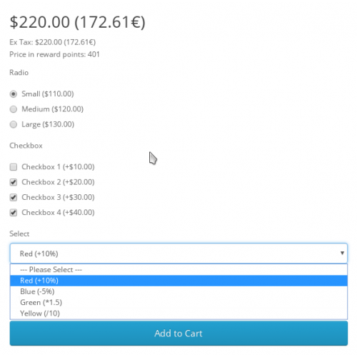 Автоматичне оновлення ціни при виборі опції - Opencart 3.x [OCMOD]